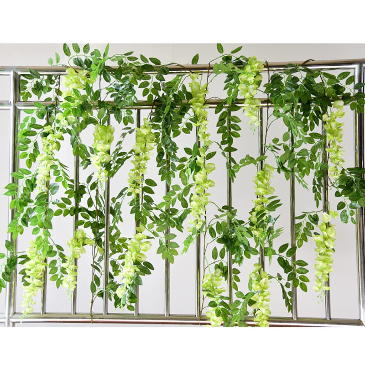 Amazon｜HGJH 藤の花 壁掛け フラワー 人工観葉植物 F*2 緑の葉 ローズ